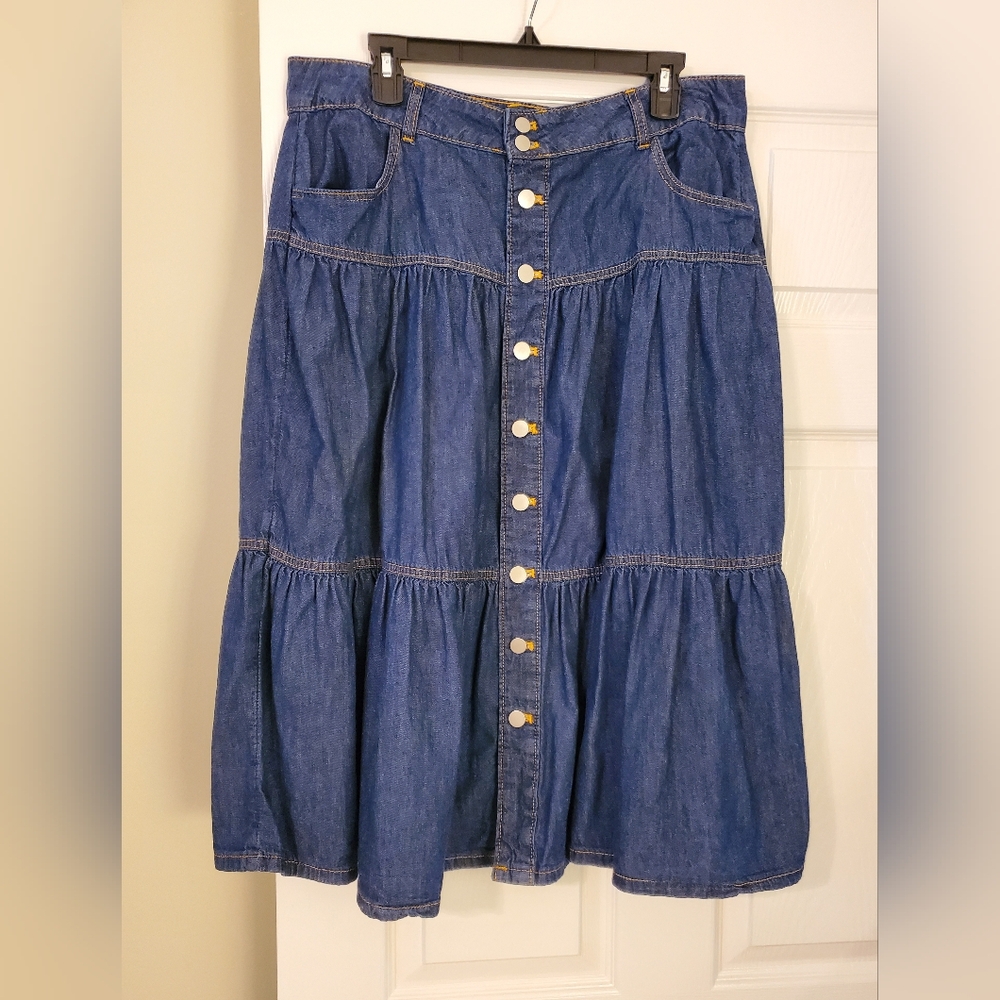 2 Tiered denium skirt